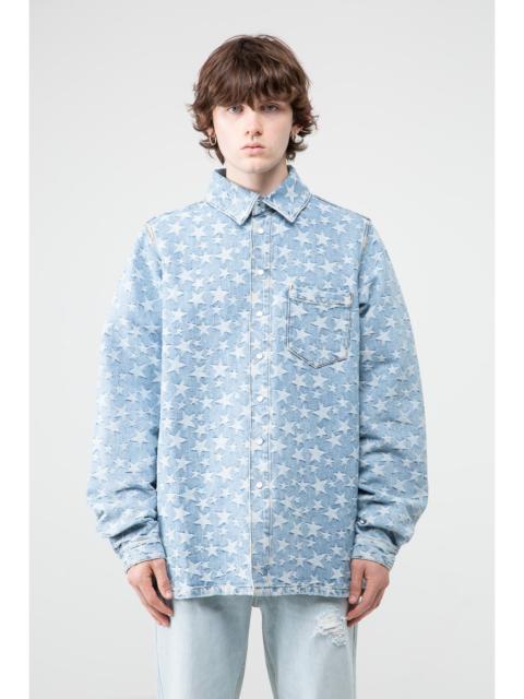 ERL $580 NWT ERL Star Pattern Jacquard Overshirt