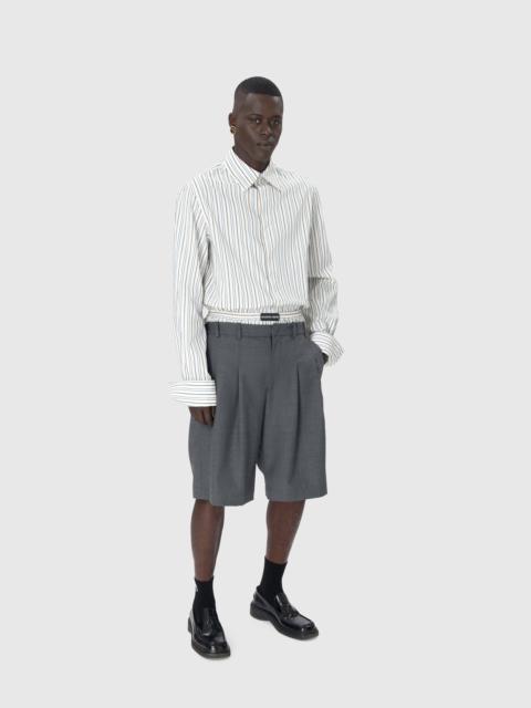 Marine Serre Regenerated Striped Poplin Button Up Shirt