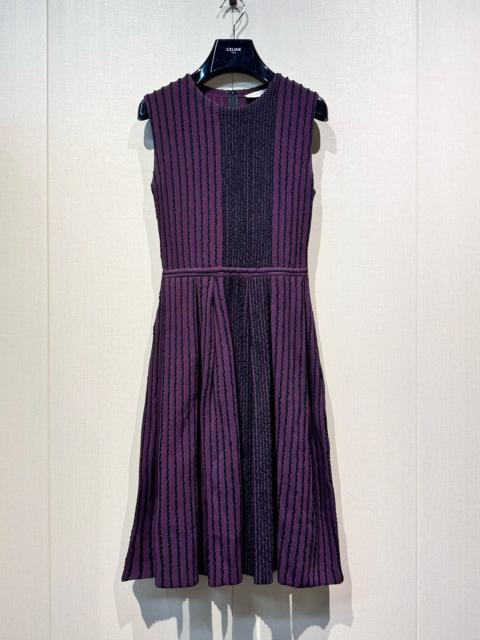 Dior Christian Dior Dark Purple Knit Sleeveless Midi Dress