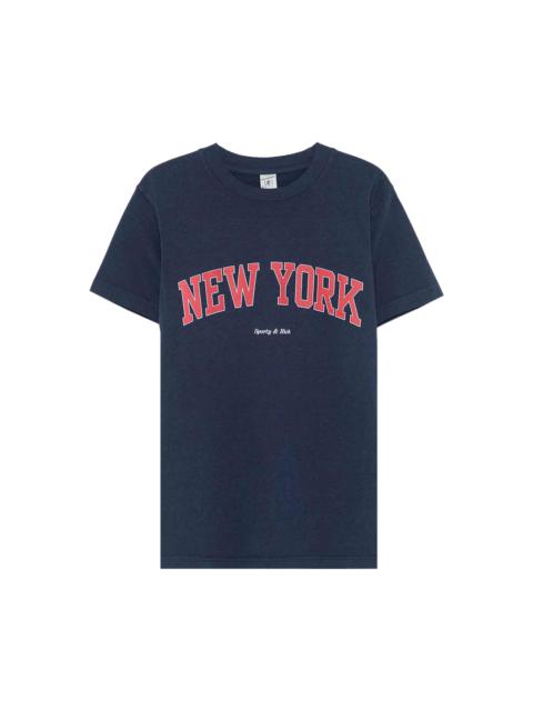 Sporty & Rich New York Ivy T-Shirt 'Navy/Ruby'