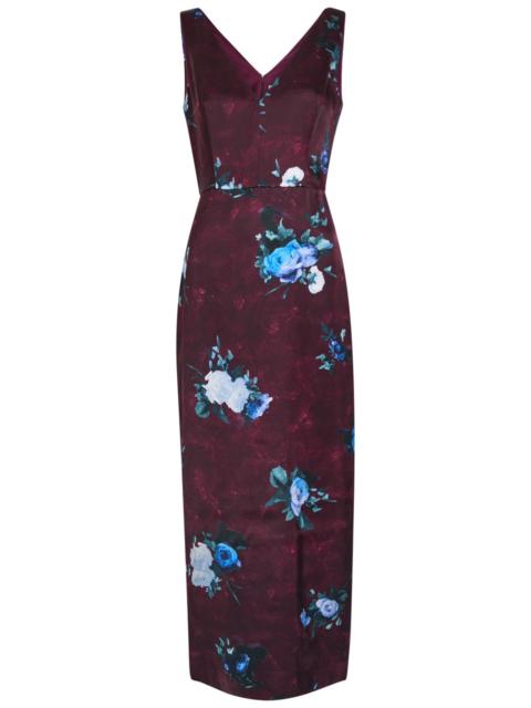 Erdem Erdem Floral-print Satin Midi Dress