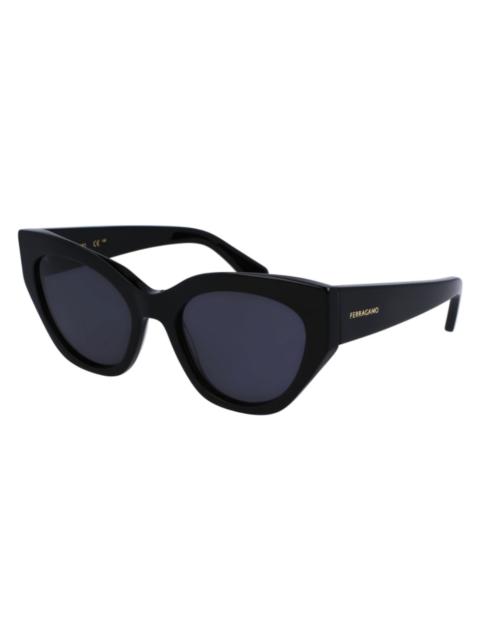 FERRAGAMO Ferragamo Grey Cat Eye Ladies Sunglasses SF1107S 001 55