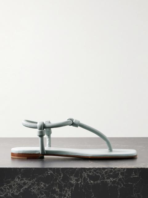 Gianvito Rossi Juno Thong Knotted Leather Sandals