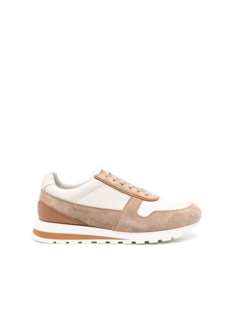 Brunello Cucinelli panelled leather sneakers