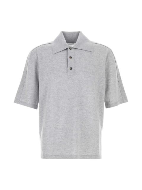 Bottega Veneta Grey Wool Polo Shirt