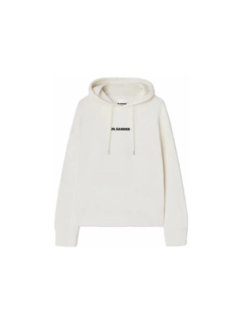 Jil Sander Jil Sander Women's Printed Logo Hoodie Cream