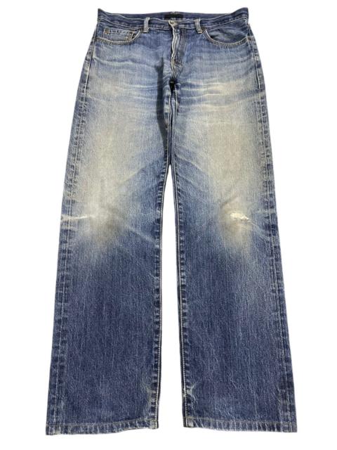 Other Designers Japanese Brand - Vintage Japanese Uniqlo Blue Mud Wash Style Loose Jeans