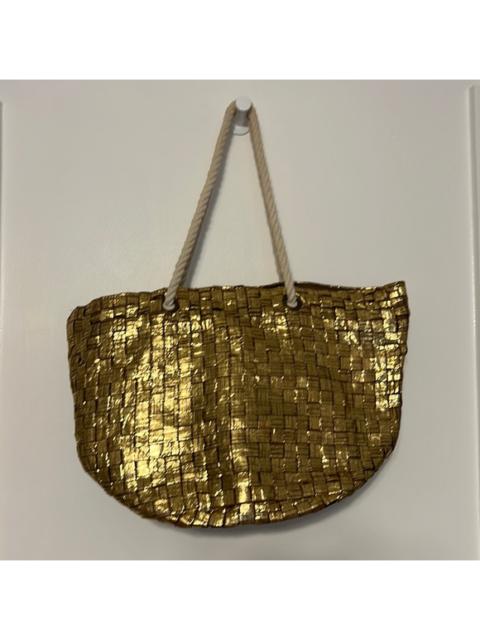 Metallic Cross-weave Beach Tote