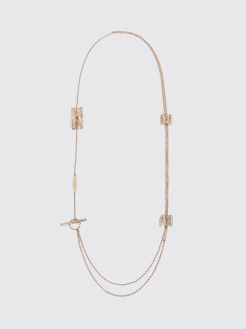 Max Mara Max Mara Women Max Mara Tenzone Metal And Resin Crewneck Necklace With Embroidered Details