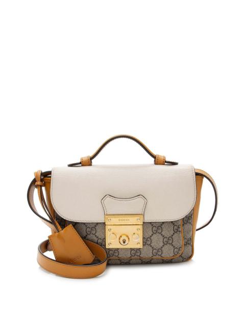 GUCCI Gucci Brown GG Supreme Canvas Padlock Mini Crossbody (Authentic Pre-Loved)