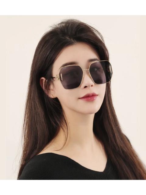 GUCCI NEW GUCCI GG1207SA 002 SQUARE GOLD GREY WOMEN SUNGLASSES