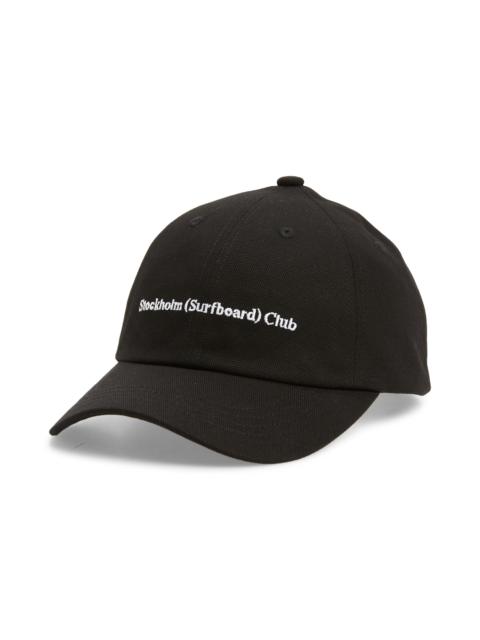 Stockholm Surfboard Club STOCKHOLM SURFBOARD CLUB Pac Logo Embroidered Baseball Cap in Black/White at Nordstrom