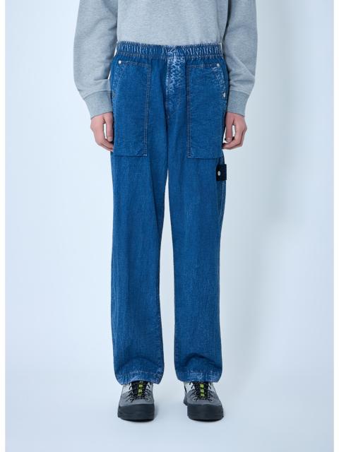 Stone Island Stone Island Men Elasticated Denim Cargo Trousers