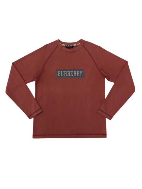 Burberry Burberry Spell-out Big Logo Embroidery long-sleeve T shirt