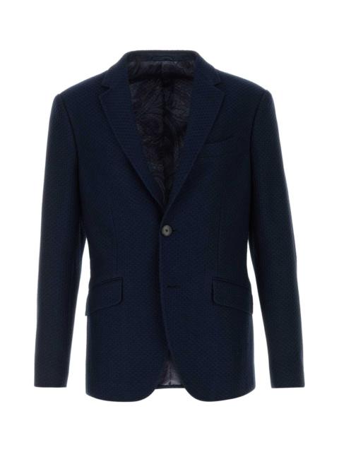 Etro Etro Men Navy Blue Jersey Jacket