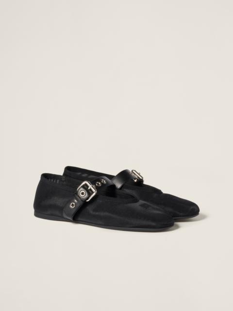 Miu Miu Mesh fabric ballerinas