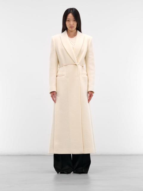 ANNA OCTOBER Ivory Tailored Wool Coat