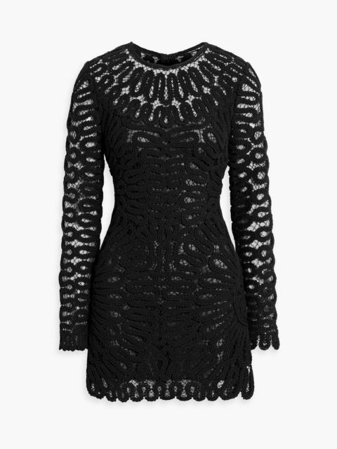 SIMKHAI McCall crocheted cotton mini dress