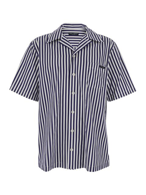 Dolce & Gabbana Dolce & Gabbana Men Bowling In Popeline Di Cotone Rigata