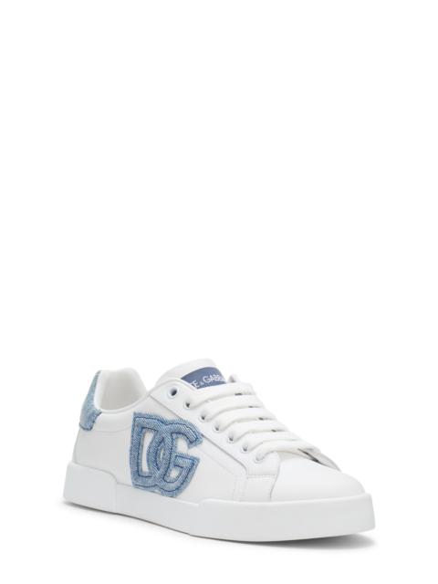 Dolce & Gabbana Dolce&Gabbana Logo Sneaker in Bianco/Azzurro at Nordstrom