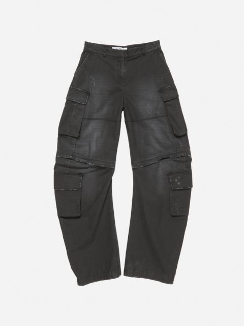 Acne Studios Coated cargo trousers - Black