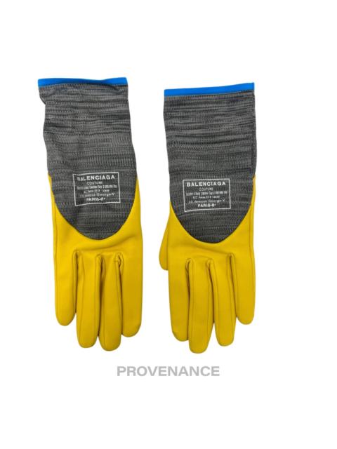 BALENCIAGA Balenciaga Couture Gardening Gloves - Yellow Gray Blue