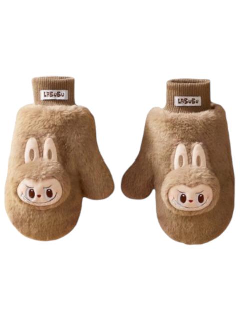POP MART Pop Mart The Monsters Labubu Warm Fluffy Holiday Series Plush Gloves