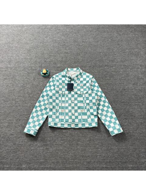Louis Vuitton Louis Vuitton LV checkered white and green denim jacket