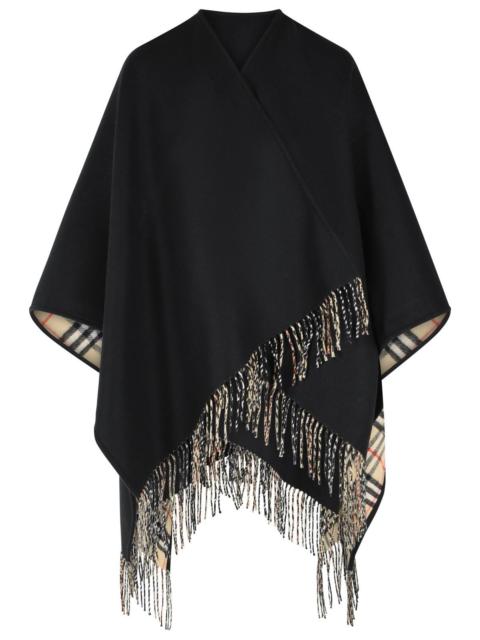 Burberry Burberry 'CHECK' Black Cashmere Cape