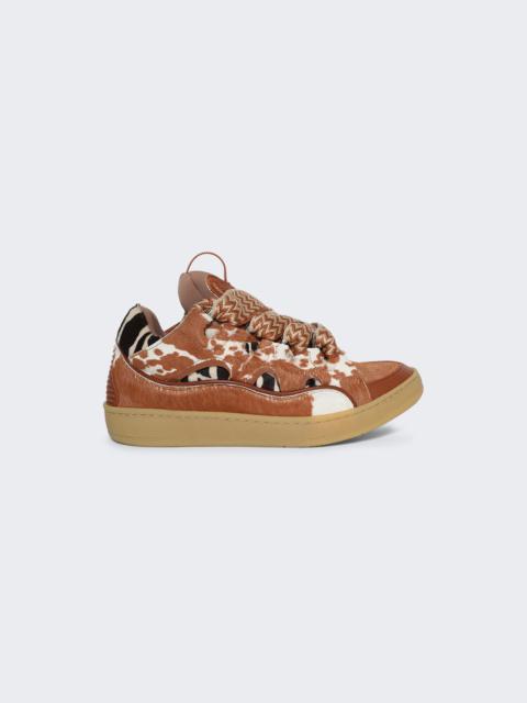 Curb Leather Sneakers Dark Beige