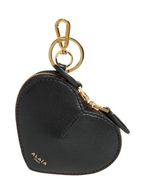 Alaïa Alaïa Le Coeur Leather Coin Purse in Noir at Nordstrom