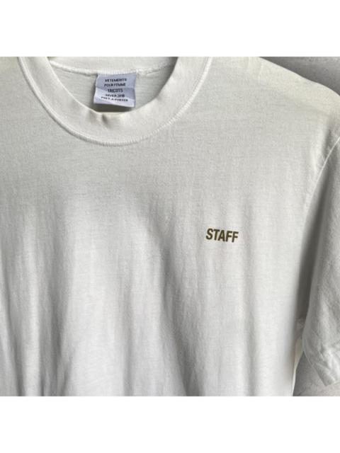 VETEMENTS Fall18 Staff T Shirt