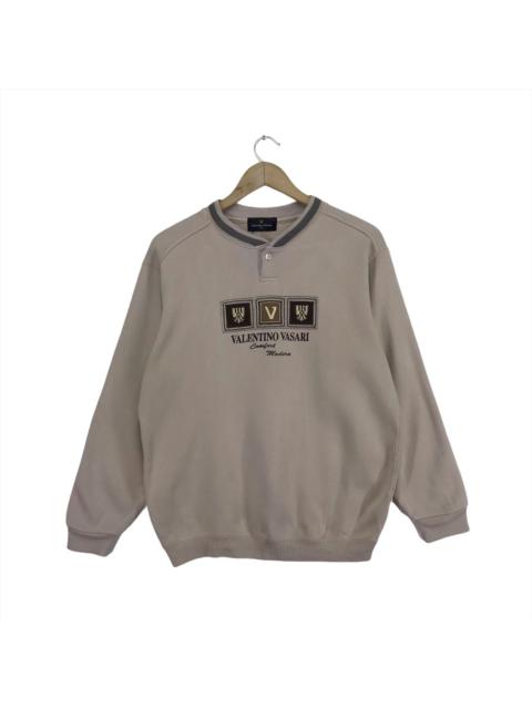 Other Designers Vintage - Vintage Valentino Vasari Half Button Sweatshirt