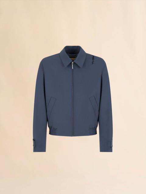 Marni GRAY LIGHT WOOL JACKET WITH COLLAR