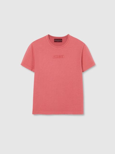 GUCCI Gucci Embroidered Cotton Jersey T-shirt
