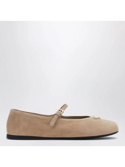 Prada Prada Logo Ballet Flat (120)