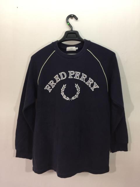 Other Designers Vintage - VTG WOMENS FRED PERRY SPELL OUT BIG LOGO JUMPER SWEATSHIRT