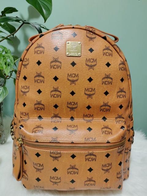 MCM Mcm stark cognac backpack