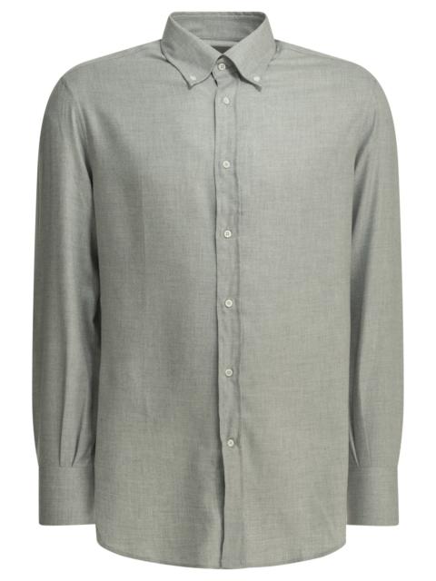 Brunello Cucinelli Brunello Cucinelli Casual Cotton Flannel Shirt Grey