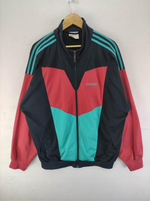 vintage Adidas Tracktop Sweater Blocks Colour Zipper