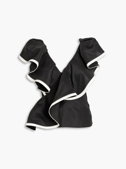 CAROLINA HERRERA Ruffled silk-organza top