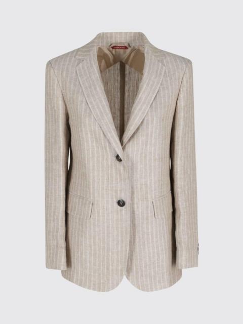 Max Mara Studio Max Mara Studio Women Pinstripe Single Breasted Blazer Max Mara Studio