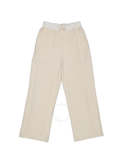 Ambush Ambush Asparagus White Cotton Blend Monogram Sweatpants