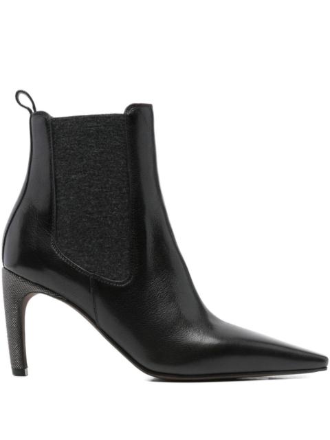 Brunello Cucinelli Brunello Cucinelli Women Leather Heeled Ankle Boots