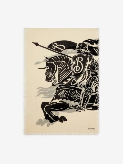 Burberry Wide EKD Wool Scarf