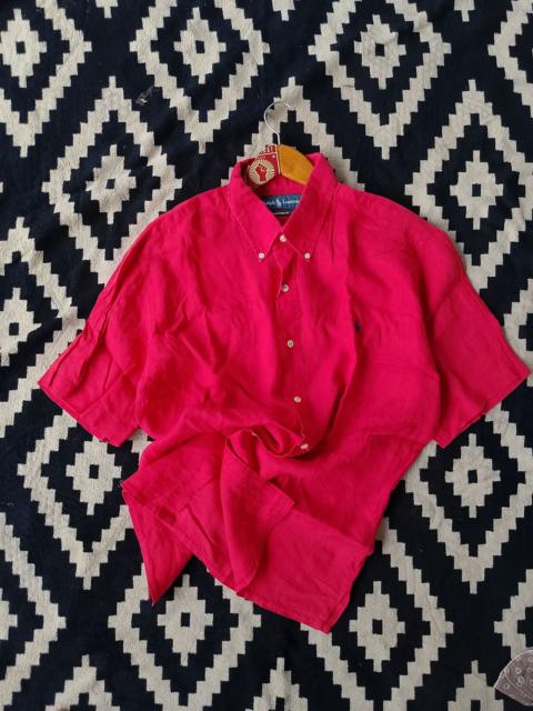 Ralph Lauren Vintage Rare Ralph Lauren Red Linen Hibiscus High-Summer