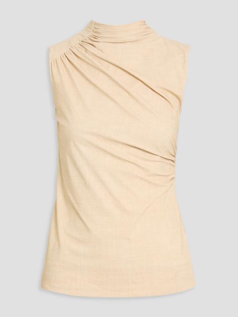 Other Designers Oide draped printed stretch-jersey top