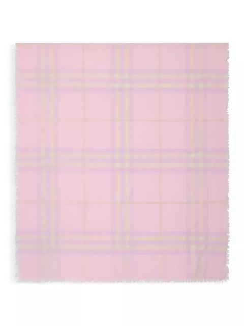 Burberry Wide Check Lightweight Wool Scarf