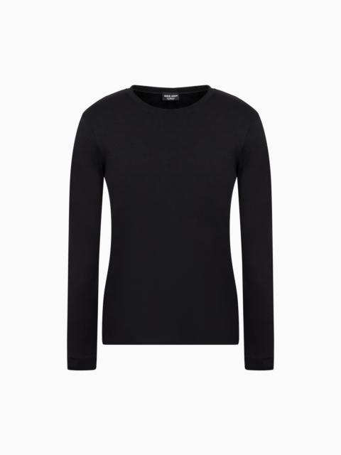 GIORGIO ARMANI Pure cashmere interlock crew-neck jumper