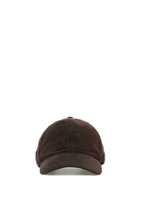 Prada Prada Men Brown Cotton Baseball Cap